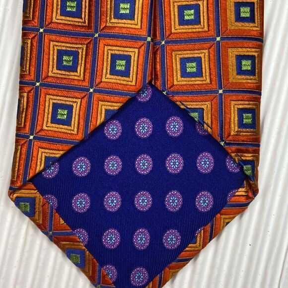 Ted Baker London Vibrant Print Men’s Silk Tie - Picture 3 of 5